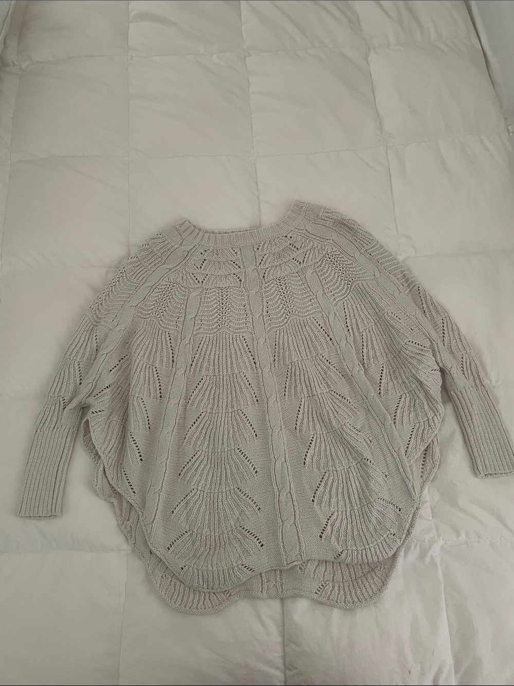 Anthropologie Cream Colored Open-Knit Women's Sweater